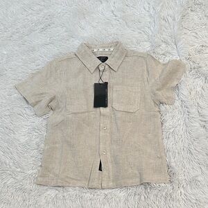 🦆 NWT Little Bipsy Linen Button Up Shirt